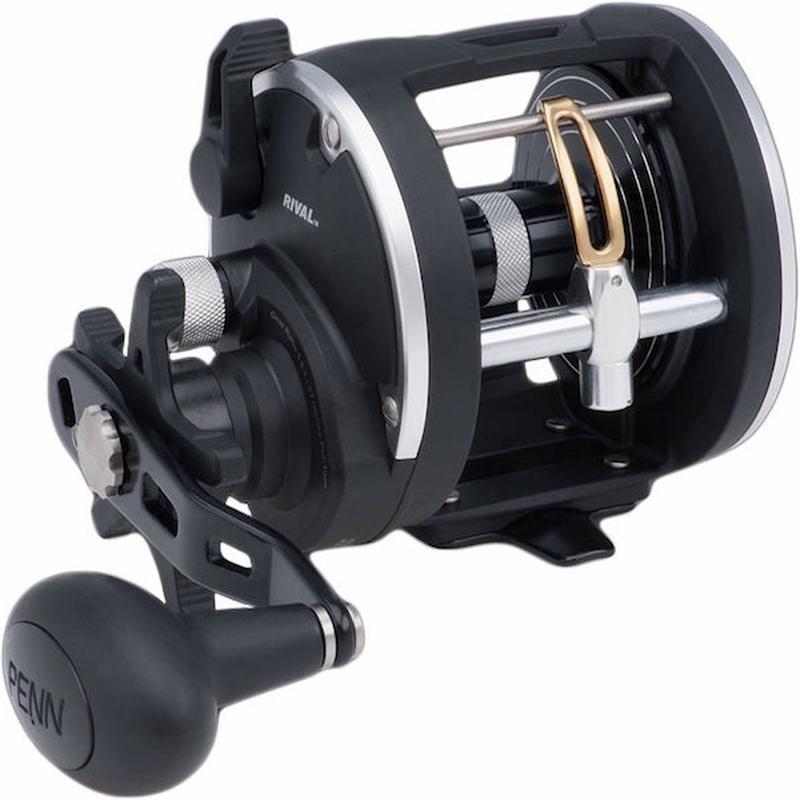 PENN Rival Level Wind Conventional Reel, Size 15, HT-100 Drag, 5.1:1, 2 Bearings RIV15LW