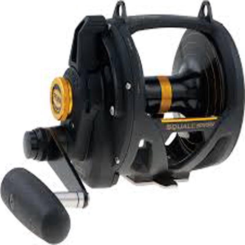 PENN Squall Lever Drag 2-Speed Conventional Reel, Right-Hand, 4 Bearings, Black/Gold  1292936 - Default Title