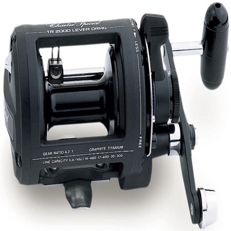 Shimano Charter Special Lever Drag Levelwind Conventional Reel, 4+1 Bearings, TR2000LD