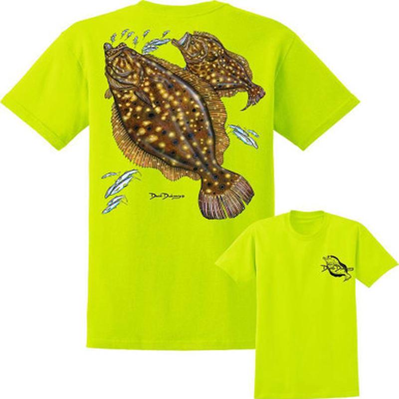 David Dunleavy DDM8015 Flounder Tee Safety Green - X-Large