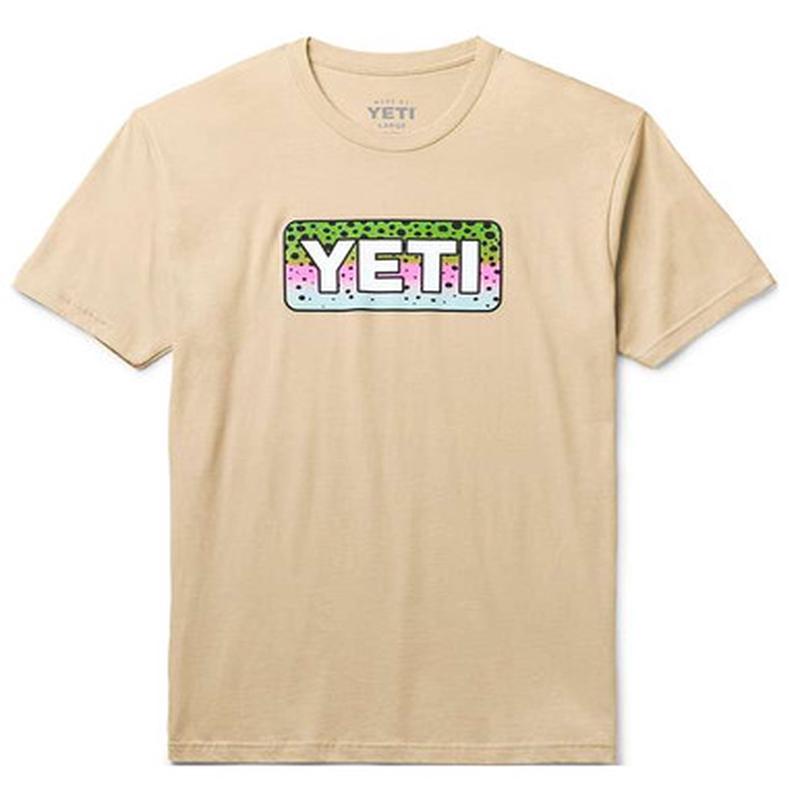 YETI Rainbow Trout Short Sleeve T-Shirt - Cream - X-Large