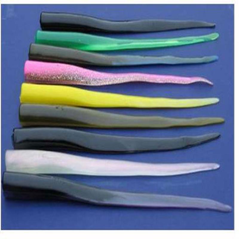 Al Gags Whip-It Eel Lures Replacement Tails 6in 01 Black
