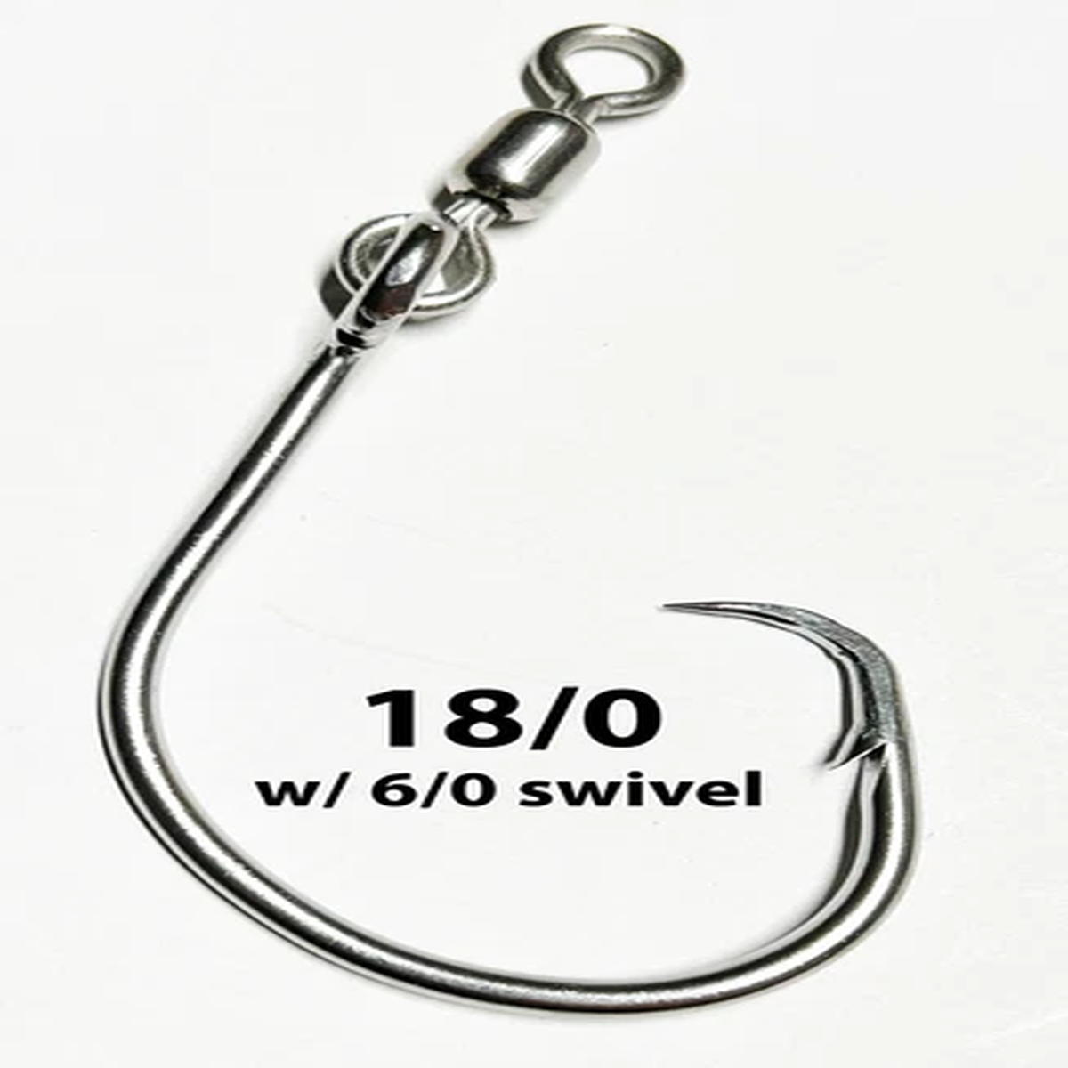 18/0 with 6/0 swivel stainless steel circle hook offset 4.0mm – 10pk